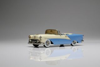 1/43 Conquest 1 1954 Oldsmobile Starfire 98 Convertible Polar White/Capri Blue 5