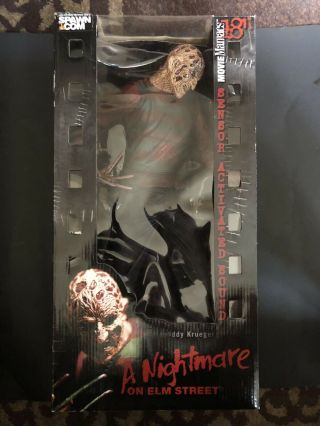 Mcfarlane Toys Freddy Krueger Movie Maniacs 18 " Figure 2000 Nightmare On Elm Nib