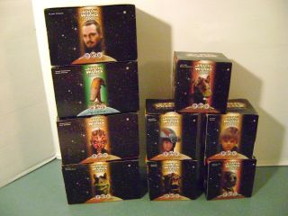 Set Of 9 Star Wars Phantom Menace Boxed Tacobell/kfc/pizzahut Toys 1999
