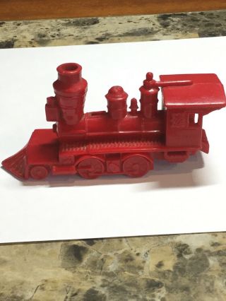 Vintage Elmar Red Plastic Toy Balloon Powered Whistle Train Engine Premium