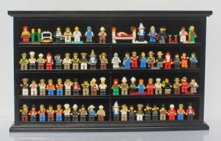 Minecraft Minifigure Men Display Case Wall Cabinet Stand,  Lg - Mh07 - Bl