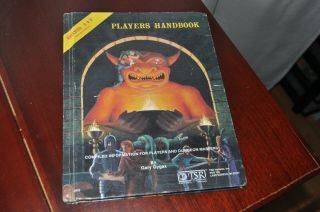 Players Handbook 1980 Tsr Ad&d Advanced Dungeons & Dragons 1st Ed.  6th Printing