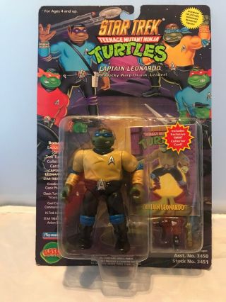 1994 Teenage Mutant Ninja Turtles Star Trek Captain Leonardo Figure,  Tmnt
