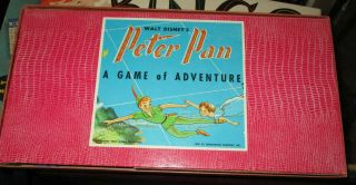 Vintage Board Game Walt Disney ' s Peter Pan Game of Adventure 1953 3801 3