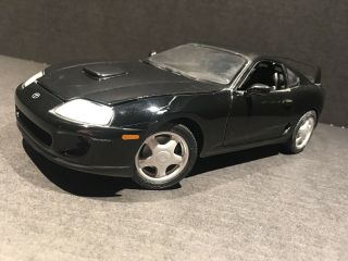 Kyosho 1993 Toyota Supra Turbo Lhd 1/18 Black On Black No Box,  Only 3 Wheels