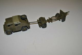 Wwii British Chevrolet Quad Tractor With Cannon And Troops 1/72 Scale,  Built