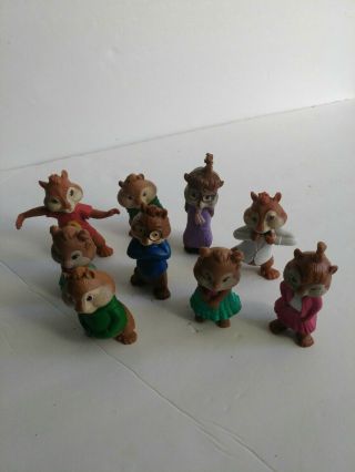 Alvin And The Chipmunks,  Chipettes 9 Talking 2009 Mcdonalds Figures Toy