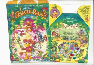 1987 Mcdonalds (5) Fraggle Rock Happy Meal Boxes,