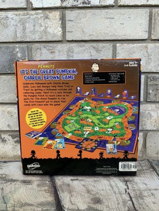 2009 Peanuts It ' s the Great Pumpkin Charlie Brown Halloween Board Game Complete 3
