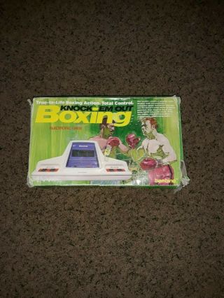 Bambino Boxing Knock - Em Out Handheld Electronic Video Game Vintage 1979 Complete