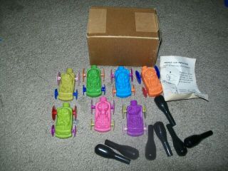 Vintage 1974 Complete Set Freakies Cereal Balloon Cars W.  Box
