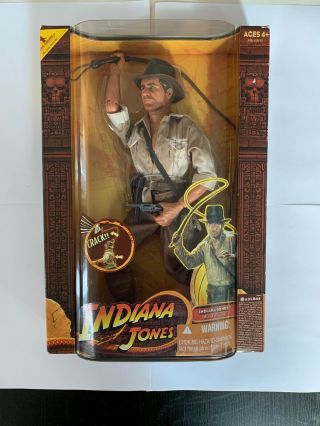 Indiana Jones 12” Figure,  Raiders Of The Lost Ark,  Whip Action,  Misb