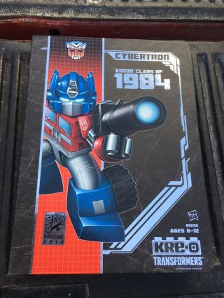 2014 Sdcc Exclusive Transformers Kre - O Kreon Class Of 1984 Yearbook Figure Set