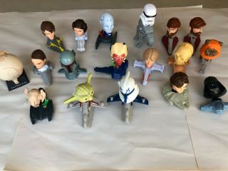 Mcdonalds Star Wars The Clone Wars Bobble Heads Toys 2008 Cake Toppers
