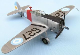 Curtiss Hawk H.  75o,  Argentine Army Air Force,  Scale 1/72,  Hand - Made Plastic Model