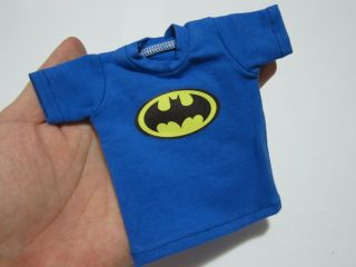 1/6 Scale Tee Blue Short Sleeves T - Shirt Batman For 12 " Action Figure