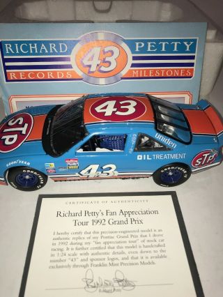 Franklin 1/24 Richard Petty 1992 Pontiac Grand Prix 43 Farewell Tour Mib