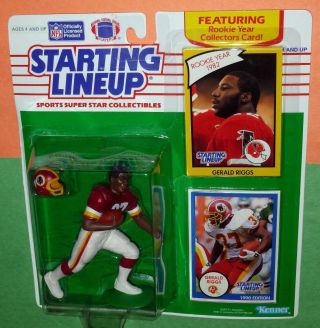 1990 Gerald Riggs Washington Redskins Rookie S/h Sole Starting Lineup