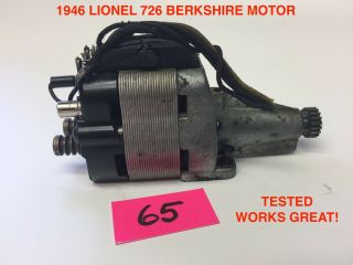 Lionel Parts - Motor For 726 Berkshire - Runs Strong And Fast