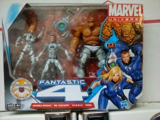 Marvel Universe Fantastic Four 4 Pack Mr.  Fantastic Thing Invisible Woman