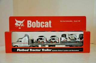1/50 Bobcat Tractor Cab W/sleeper & Flatbed Trailer O - Gauge Lionel