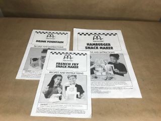 McDonald ' s Happy Meal Magic Snack Maker Hamburger French Fry & Fountain Drink 8