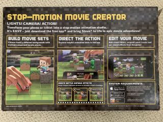 Minecraft Stop Motion Movie Creator Set Toy w/ Exclusive Mini Action Figures 2