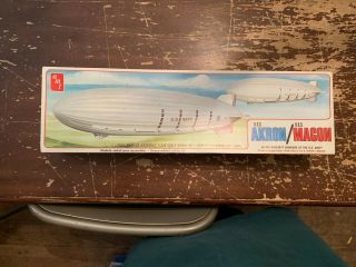 Vintage 1977 Amt Uss Akron/uss Macon Zeppelin Blimp Model Kit