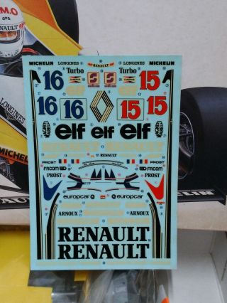 TAMIYA 1/20 RENAULT RE 30B TURBO F1 Model Kit 20018 Alain Prost 3