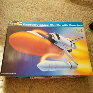 Revell 4544 1:144 Scale Discovery Space Shuttle With Boosters Model Kit (1988)