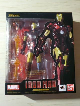 Authentic S.  H.  Figuarts Marvel Iron Man Mark 3 Iii 6 " Action Figure Bandai