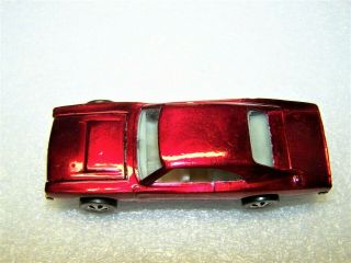 1968 HOT WHEELS REDLINES CUSTOM DODGE CHARGER - HOT RED - MADE IN THE USA 5