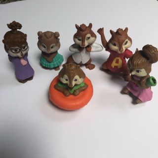 Alvin And The Chipmunks,  Chipettes All 6 Mcdonalds Figures Toy