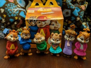 Alvin And The Chipmunks And The Chipettes Talking 2009 Mcdonalds Toys W/box