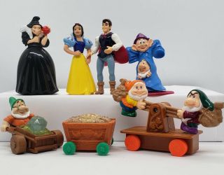 Vintage 1992 Disney Snow White And The Seven Dwarfs Mcdonalds Happy Meal 7 Toys