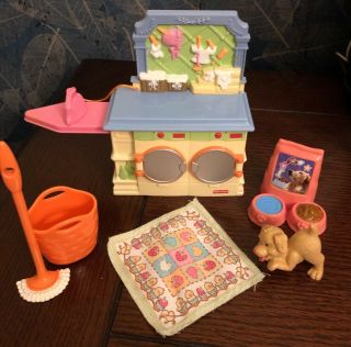 Fisher - Price Loving Family Doll House Laundry Room Washer Dryer Iron Complete