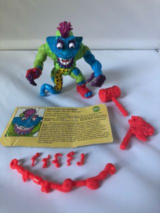 Wyrm Vintage 1991 Playmates Tmnt W/ Accessories And File Card