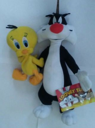 Warner Bros Looney Tunes Sylvester The Cat 12 “tweety Bird Plush 7 "