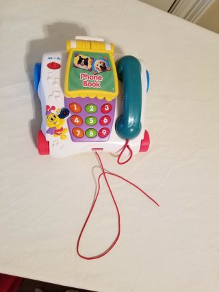 Fisher Price Telephone With Phone Book Pull Toy Animal Sounds