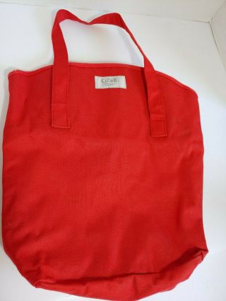 Vtg McDonald ' s French Fry Red Canvas Vinyl Lined Tote Bag Retro 1980 ' s Club II 7