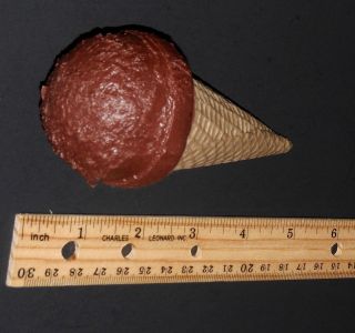 Realistic Play Food Chocolate Ice Cream Cone Stage Prop Fisher Price Little Tike 2