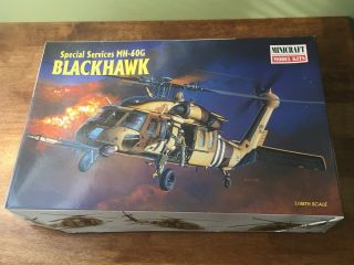 Special Services Mh - 60g Blackhawk 1998 Minicraft Model Kit 1/48th Scale Open Box