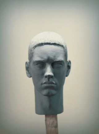 Unpainted Custom Sculpt Head Eminem 1/6 Scale Marshall Mathers Slim Shady