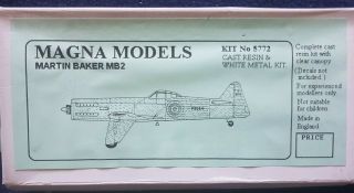 Magna Models 1/72 Martin Baker Mb2 Resin Kit
