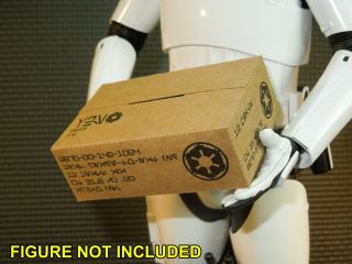 3 Easy Fold 1/6 Scale Galactic Empire Ration Boxes And Sleeves For Star Wars