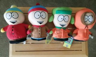 South Park Plush Set With Tags,  Cartman,  Kyle,  Stan And Kenny