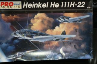 1/48 Pro Modeler Heinkel He Iiih - 22 German Bomber W/v1 Bomb Detail Model