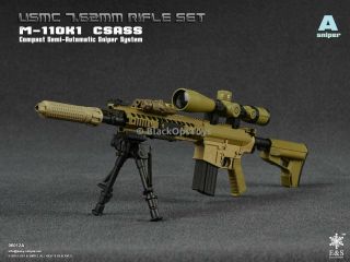 1/6 Scale Toy Easy & Simple Usmc M - 110k1 Csass Sniper Rifle