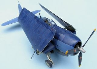 Grumman F6f - 3 Hellcat,  Us Navy,  1944,  Scale 1/48,  Hand - Made Plastic Model