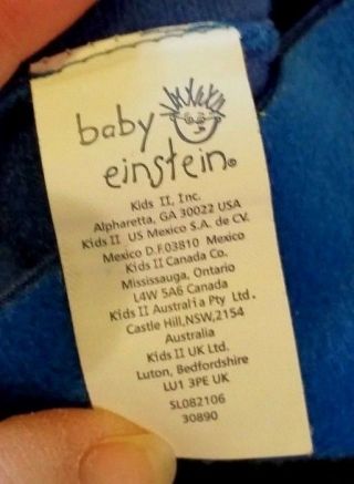 Baby Einstein VAN GOAT Goah Puppet Blue Black Factory Error OOPS EUC 4